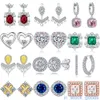 Top Grade Luxury Tifanccy Brand Designer Earring Womens Crown Zircon Love 925 Pure Silver Ears Earrings Pearl Earrings High Quality Designers Jewelry