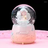 Decoratieve beeldjes vele cartoon grote lichtgevende muziek kristallen ball automatische sneeuw fantasy decoratie creatief geschenk tanabata jaar doos