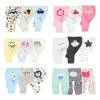 Trousers 2023 New Born Cartoon Pants 3/4/5pieces Soft Cotton Baby Boy Trousers 024m Four Seasons Print Baby Girl Pants Bebes