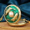 Pocket Watches Top Luxury Golden Pisces Colar Quartz Pocket Polcho