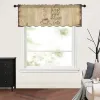 Granos de café Cocina de tul cortina pequeña cenefa transparente cortina corta sala sala de estar decoración del hogar