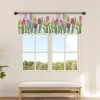 Tulip Flower Idyllic Tule Cozinha Pequena Janela Cortina Valão Pura Curta Cortina Quarto Decoração de Casa Decoração Voile Drapes