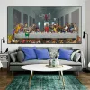Funny Painting Art Last Supper Basketball Star Party Poster Canvas Print Abstract Wall Art Pictures Boys Room Home Decor Gifts