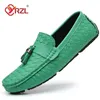 أحذية غير رسمية yrzl رجالي الفاخرة السوداء المتسكعون الناعم moccasin