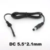 Cavo di alimentazione dell'adattatore di alimentazione DC Tappo maschio Cavo filo 2pin CC 5.5*Uscita da 2,1 mm 20AWG per caricatore per laptop telecamera CCTV Riparazioni da 150 cm