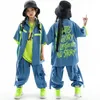 2023 Nouveaux costumes de danse hip hop pour les enfants pour les enfants Hiphop Kpop Tenget Girls Group Jazz Performance Performance Scary Vêtements DN15308