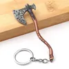 Keychains Punk Fashion Jewelry God Of War 4 Kratos Axe Exquisite Crystal Carved Pattern Pendant Key Holder Souvenir