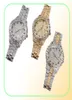 Arabische Ziffern Herren Full Diamond Uhren Hip Hop Fashion Women Out Watch 18K Gold Classic Watch Gift6226397