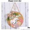 Flores decorativas grinaldas placas da porta da frente da Páscoa Feliz adorável água resistente à água durável Fade Rustic Drop entrega em casa otxco