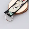 Japanische Anime Stickerei Schlüssel FOBS Key Tags Motorräder Rucksack Chaveiro Auto Schlüsselbund Mansge Key Ring Geschenke für Freunde Mode