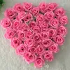 Dekorativa blommor 40x38 cm Multicolor Artificial Silk Heart Form Lovely Rose Flower Ball For Wedding Bil Door Floral Centerpiece Decoration