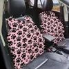 Pink Dog Paw Car Vest Seat Cover Cute 3D Design Fordon Framsits Cover Decor 2st/Set Hållbart skydd för sedan Universal