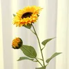 Dekorative Blumen künstlicher Sonnenblumenzweig Seiden gefälschter Blume DIY Hochzeitsstrauß Arrangement Party Desktop Home Dekoration