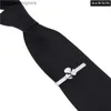 Tie Clips Hawson Promotion Fan Clips для мужской рубашки ювелирные изделия серебряный цвет галстук Clasp Pin Y240411