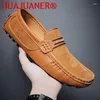 Casual Shoes Fashion White Loafers Men's Leather Suede Men Moccasin Mens Sneakers Male Luxury Driving Flats Classic Style