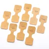 50pcs Naszyjnik Wiszący karty Wiszące samoprzylepne opakowanie biżuterii Kraft Paper Etykiety Brecynki Bransoletka Fold Tag Diy Hangtag