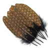 20st/Lot Golden Golden Black Duck Goose Feathers For Crafts Diy Gäss Dekorera Nätverk smycken Hantverk Tillbehör Dekoration