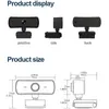 Webcams USB HD 2K Web Kamerası Otomatik Not Yerleşik Mikrofon 2040*1080 30FPS Masaüstü Dizüstü bilgisayarlar için Web Kamera Oyunu PC