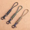 2Pcs Keychain Lanyard Triangle Buckle High Strength Parachute Cord Self-Defense Emergency Survival Backpack Paracord Key Ring