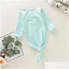 Dekens Swaddling Mikrdoo Pasgeboren baby babyjongen meisje katoen gestreepte vaste kleur lange mouwen slee tas voor 06 maanden3281115 druppel deli oth9x