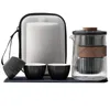 Teaware -sets Tianview Travel Tea Set één pot drie kopjes geschenk Hoge temperatuur glazen filter theepot buiten camping draagbaar