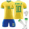 2223 Jersey d'accueil du Brésil n ° 10 Neymar 20 Vinicius 9 Charlison 18 Jésus Kit