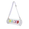Cosmetic Bags Clear PVC Crossbody Sling Women Fashion Sewn On Patches Shoulder Bag Female Casual Versatile Candy Snack
