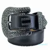 star model Designer Belt Simon Belts for Men Women Shiny diamond belt black