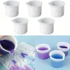5Pcs Set 50ml Silicone Measuring Cup Tools Round Silicone Mold Clear Graduated Epoxy Split Cup DIY For Casting Resin Mold Art Ki
