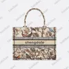 럭셔리 디자이너 Tote Bag 7a Top Original Totes Bag Tiger 자수 책 핸드백 토트 여성 클래식 핸들 노트북 대용량 쇼핑 가방 통근 캔버스