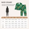 Home Vêtements Green Palm Leaf Pyjamas Lady Golden Jungle Imprimé belle pièce de nuit