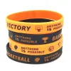 Bracelets en silicone élastique de basket-ball noir jaune Nouveau caoutchouc Tout est possible