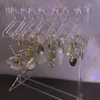 Boucles d'oreilles Organisateur Stand Acrylique Mini Hangle Back Rack d'oreille Affiche de boucles d'oreille Bijoux Bijoux Show Case Bringle Hook For Girls DIY Gift