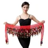 Adulte Bling Coin Belly Dance Wrap Belt Colorful Women Sequins Bellydance Hip Scarf Costumes for India Oriental Dancing Ten et