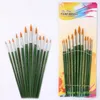 12PCS Professional Artist Paintbrush Flat Tip Pointed Tip Paint Brush for Beginner Watercolor Gouache Painting DIY Craft