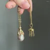 Ketten Vintage Jellyfish Octopus Anhänger Halsketten für Frauen Ozeantiere Barock Perlen Schlüsselblatt Kette Chokers Halskette Punkschmuck Schmuck