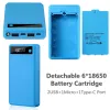 Внешний 6*18650 5V зарядка батарея портативная коробка DIY Power Bank Case Micro USB Тип C для зарядки мобильных телефонов