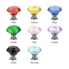10 stks kleurrijke diamantvorm kristallen glazen kast knop sieraden doos lade trekgreep meubels handgreep hardware