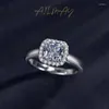 Clusterringe Stl S925 Sterling Silber Ring Frauen Mode Luxus Set 1 Simuliertes Diamanthochzeit Instagram Cross Border