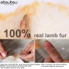 Otautau Großhandel 100% echtes Schaf Lamm Wolle Duster Auto Reiniger Kehrer Holzbürste Staub Haushaltsbesen House Reinigungswerkzeuge