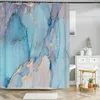 Tende per doccia in marmo tende tende tende astratto tessuto gradiente bagno poliestere poliestere decorazioni per la casa con ganci
