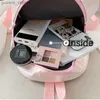 Rugzakken aangepaste naam Student School Mermaid Bag Leisure Travel Bag High School Girl Backpack Bag Color Matching Lichtgewicht Rugzak Y240411