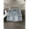 Two Piece Dress p Family Summer Trendy Fashionable Triangle Label Denim Work Half Length A-line Skirt