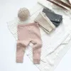 Pantalon cerf jonmi Nouvel automne d'hiver bébé filles leggings tricotés épaissis les tout-petits de couleur solide