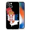 Case transparente de luxe pour iPhone 15 14 13 12 11 Pro Max XS XR 7 8 Plus caisses de téléphone pare-chocs Clear TPU Cover Serbia Flag