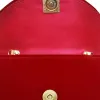 Bolsa de suministro de gamuza con caja de caja roja de perla Mango superior Bolso de mujer de lujo para la fiesta de boda para la fiesta de bodas.