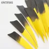 36 pcs droite / gauche 4 pouces flèches coupées fletches gradient de couleur naturelle de dinde de dinde accessoires de bricolage