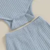 Pantalon 3pcs Coton côtelé en coton doux nouveau bébé filles ensembles d'automne tenues de printemps à manches longues pantalon de couper en bande