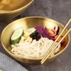 Bowls Golden Hat Stainless Steel Bowl Ramen Mixed Noodle Insulated Instant Snail Powder Big Soup