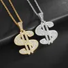 Colliers pendants Hip Hop Full Crystal Zirconia Dollar Siglif